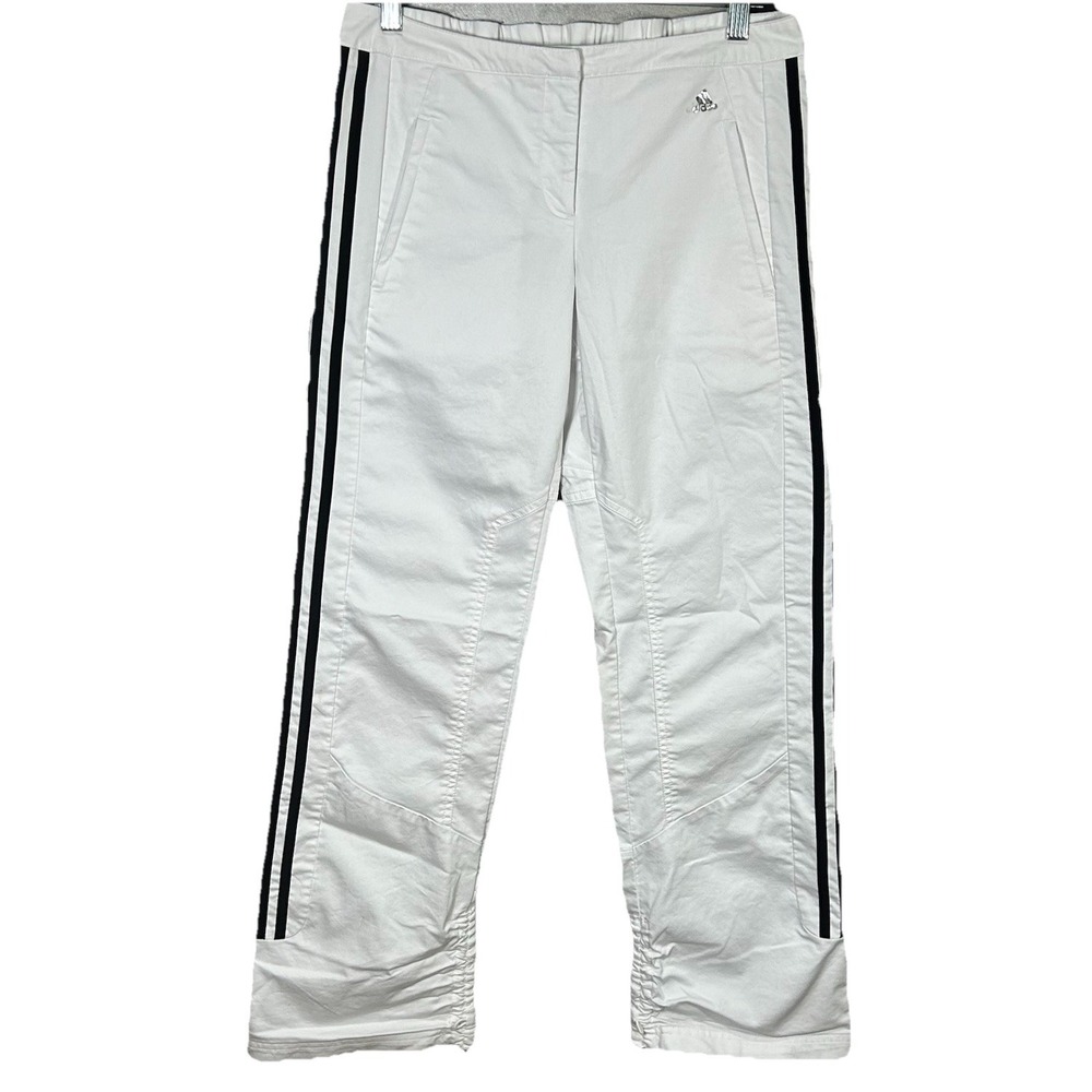 Adidas Track Pants Cinch Leg Clima365 Climalite Rare‎ White Black Stripes Size S